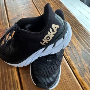 Hoka One One Clifton 7 Black Rose Gold Womens Running Shoes Size 8